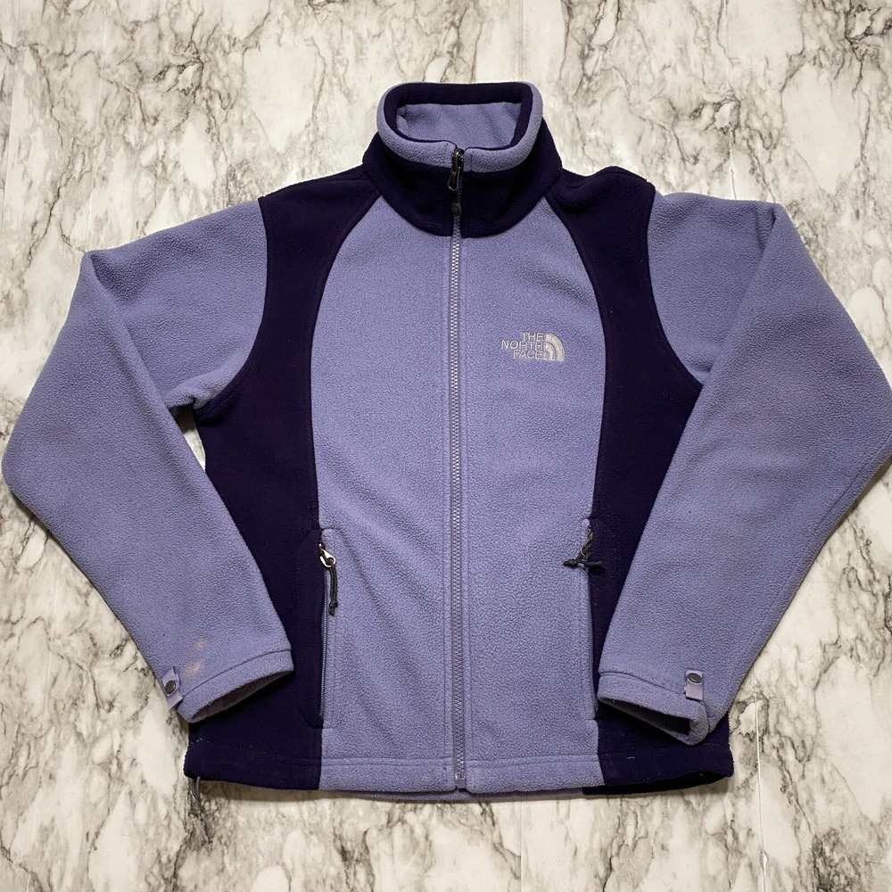 The North Face Womens Jacket Size XS Lilac Purple Fleece Full Zip Pockets